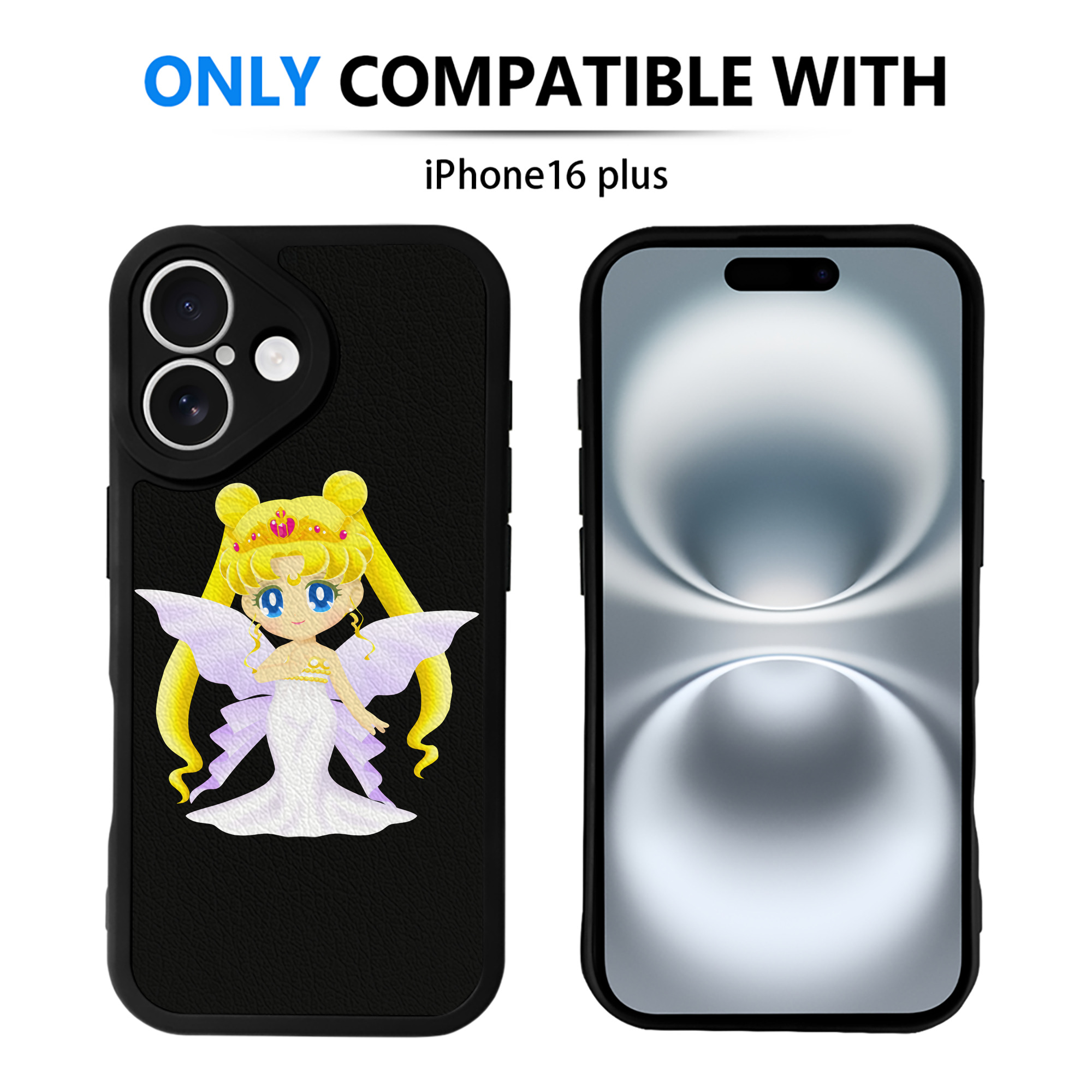 （画像用） 美少女戦士セーラームーン 愛野 美奈子 あいの みなこ Sailor Moon Aino Minako 【iPhone 16シリーズ対応】シリコンスマホケース（レザー調） 材質：シリコン